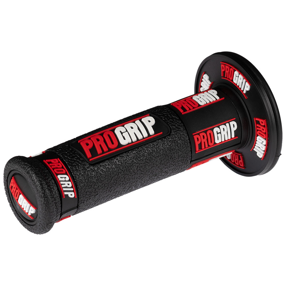 Grips en caucho corrugado Negro/Rojo Progrip Everestt