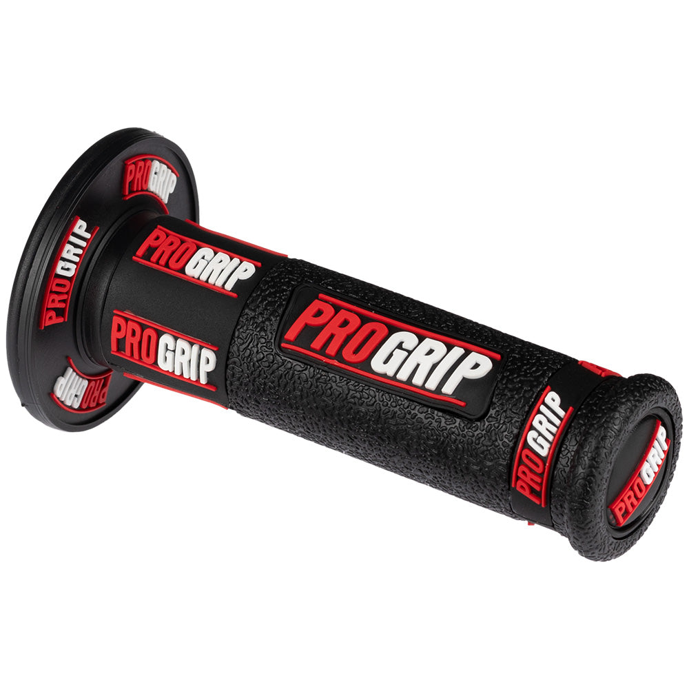 Grips en caucho corrugado Negro/Rojo Progrip Everestt