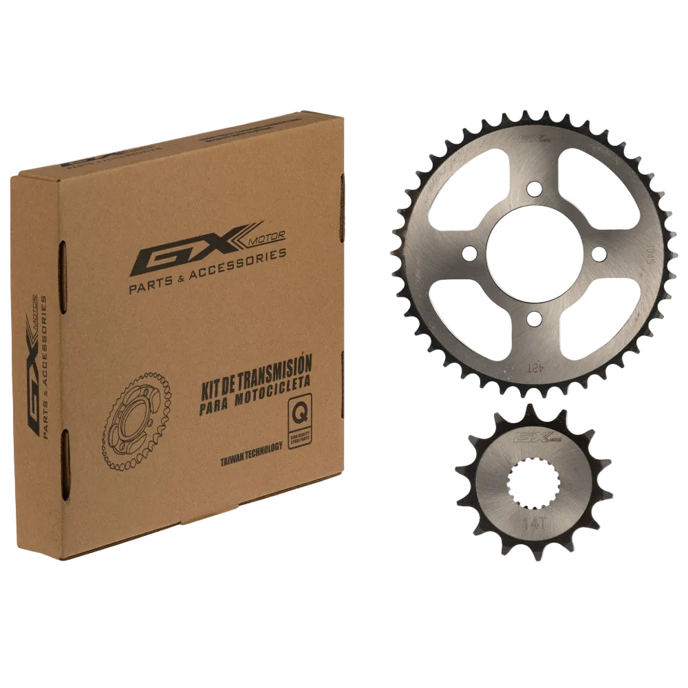 Kit Sprocket- Piñón negro 42T/14T GN 125/GS 125 GX Motor