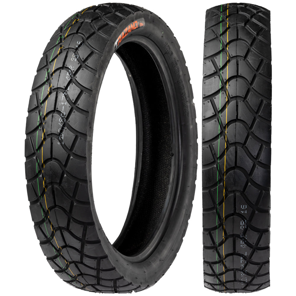 Llanta Trazano Sellomatic 120/80-17 TS10 Trasera Doble Propósito