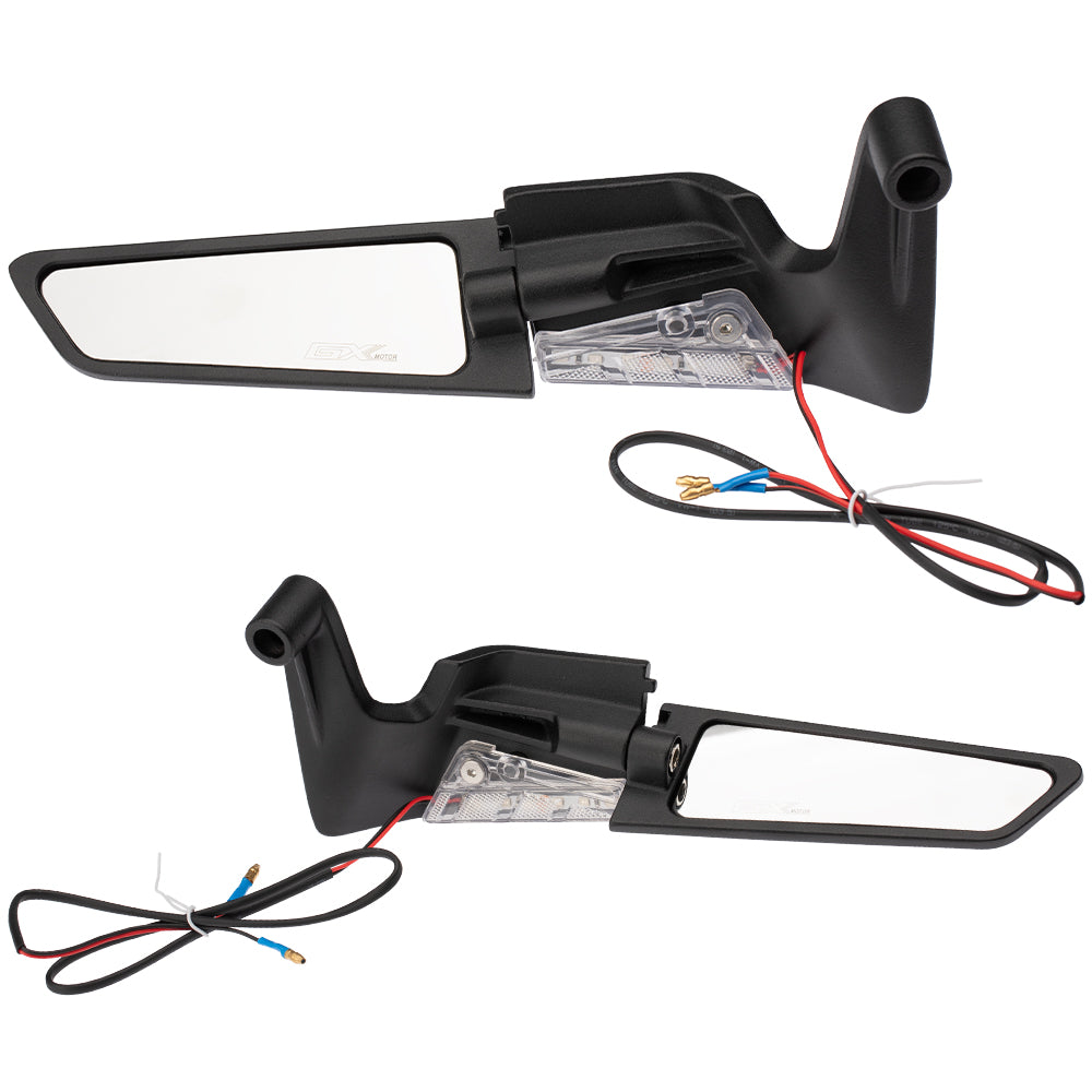 Espejo Pequeño Tipo Alerón con Direccionales GX Motor