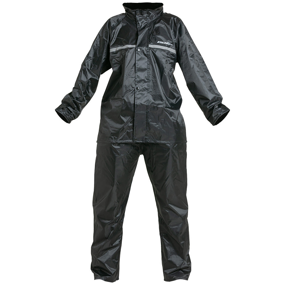Impermeable Pantalón-Chaqueta Con Reflectivo Negro GX Motor