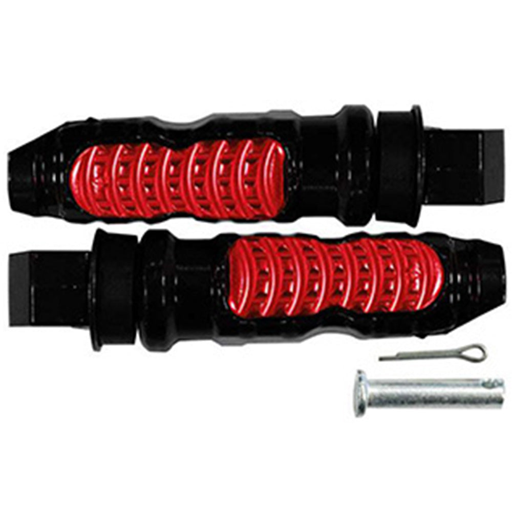Posapiés de lujo trasero Negro/Rojo GX Motor