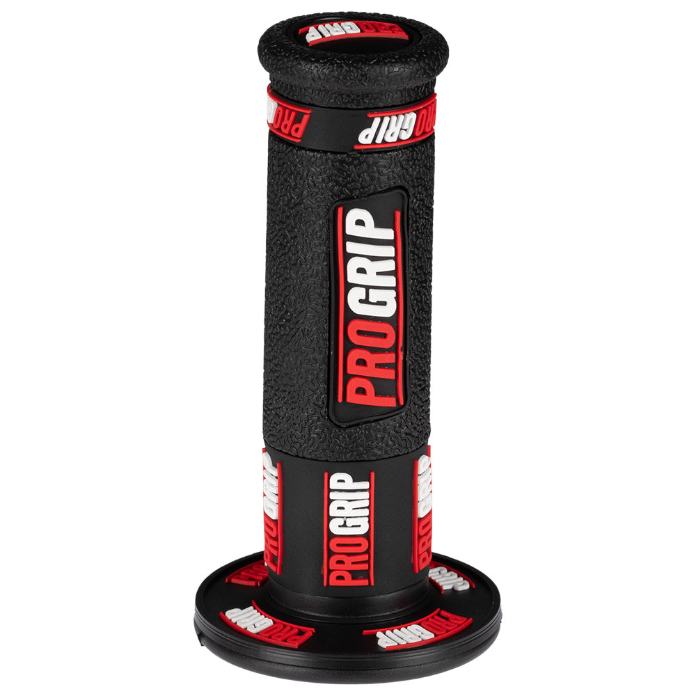 Grips en caucho corrugado Negro/Rojo Progrip Everestt
