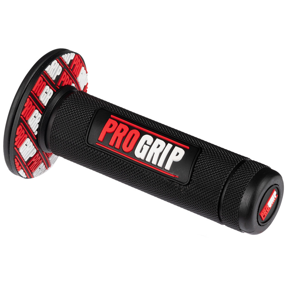 Grips Negro/Rojo Progrip liso con carretel Everestt