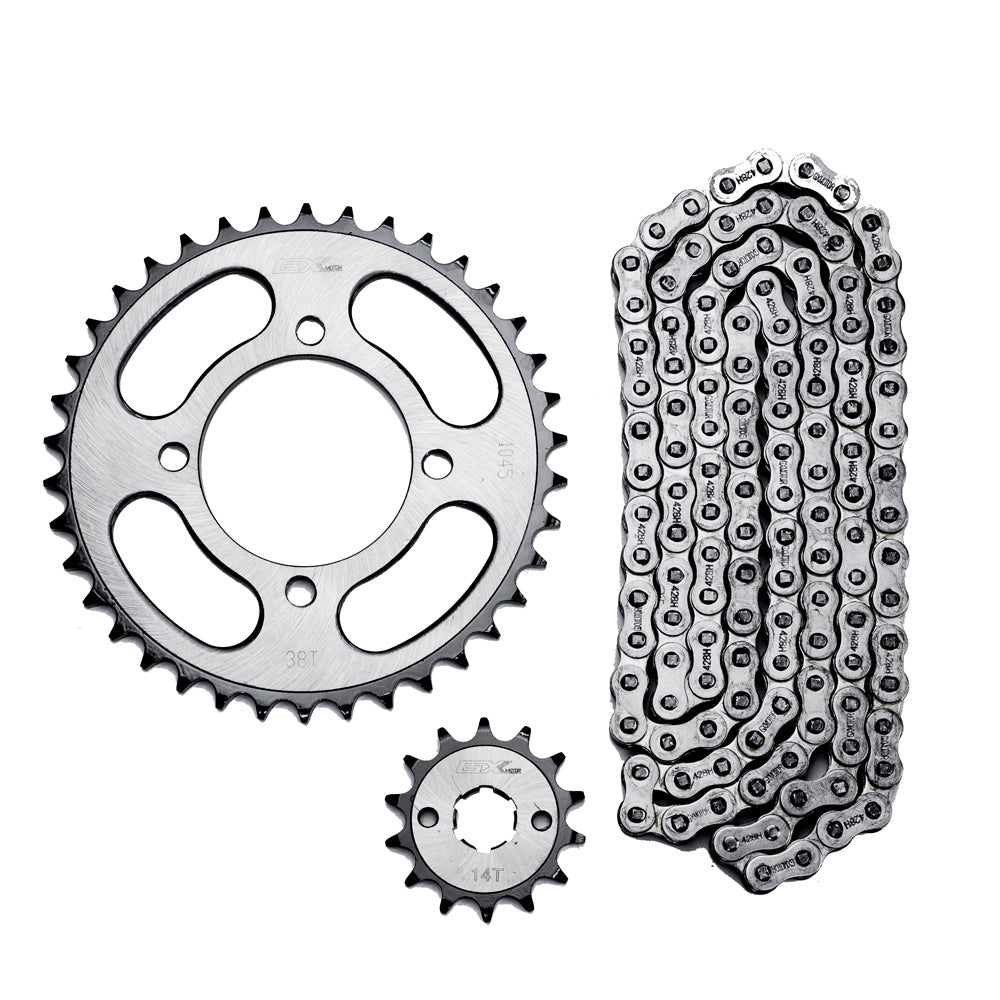 Kit de arrastre 428Hx124Lx38T/14T AKT NKD 125/SL GX Motor