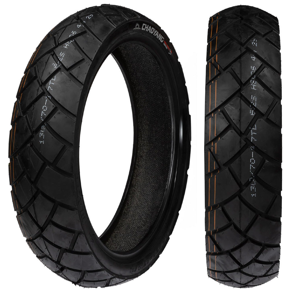 Llanta Chaoyang Sellomatic 130/70-17 H806 Trasera Doble propósito con Silica