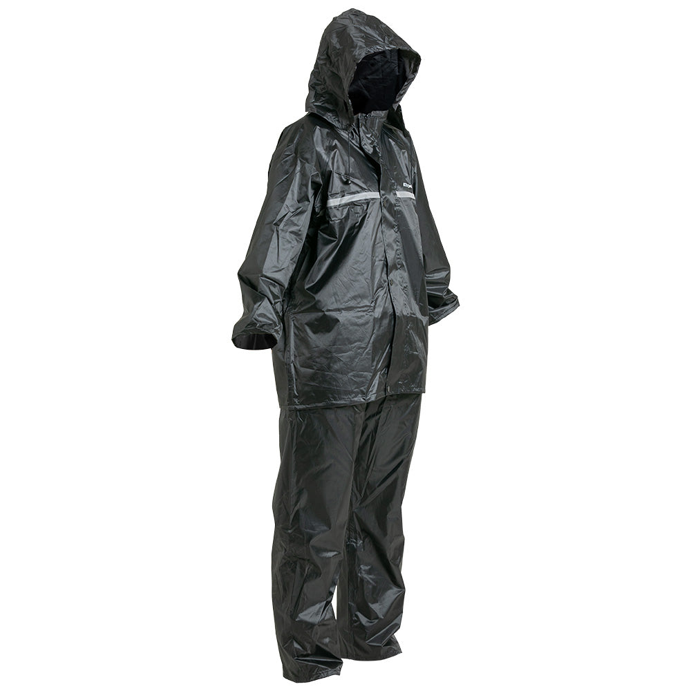 Impermeable Pantalón-Chaqueta Con Reflectivo Negro GX Motor