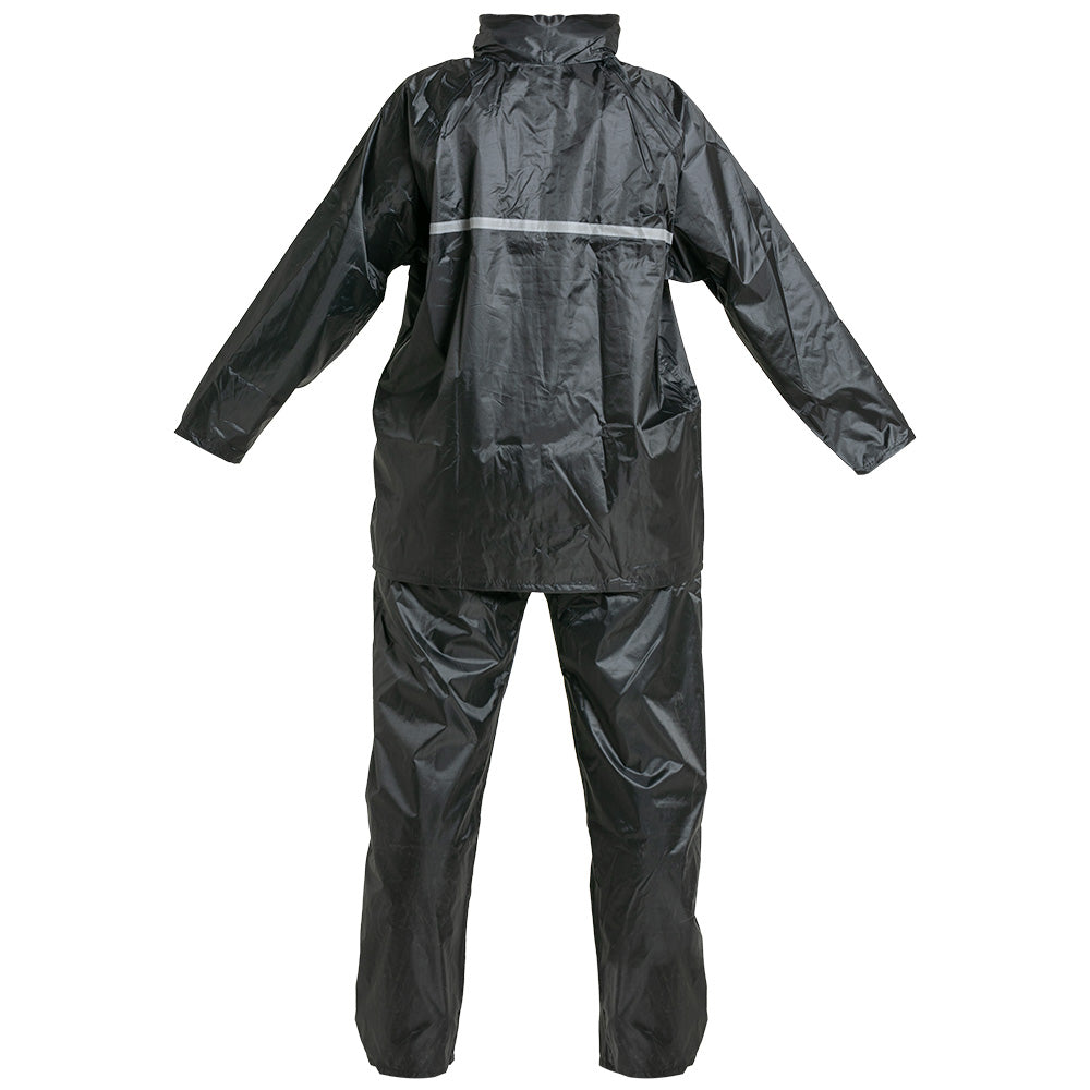 Impermeable Pantalón-Chaqueta Con Reflectivo Negro GX Motor