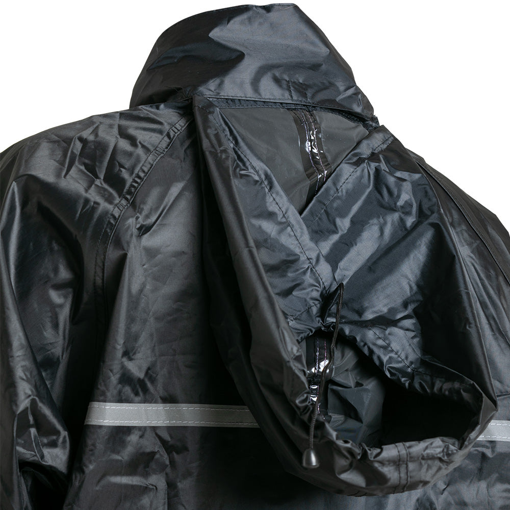 Impermeable Pantalón-Chaqueta Con Reflectivo Negro GX Motor