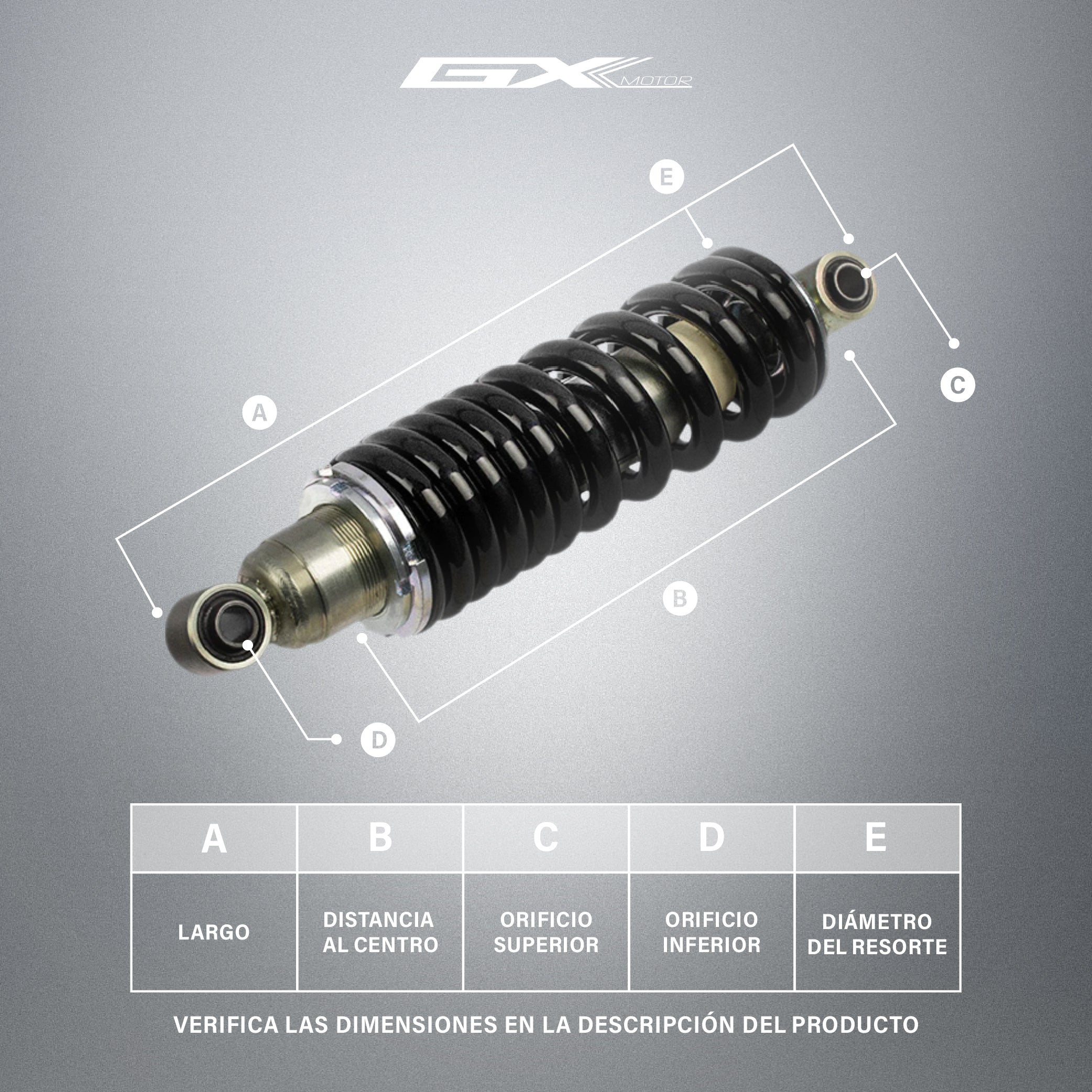 Amortiguador AKT 125 EVO con aire GX