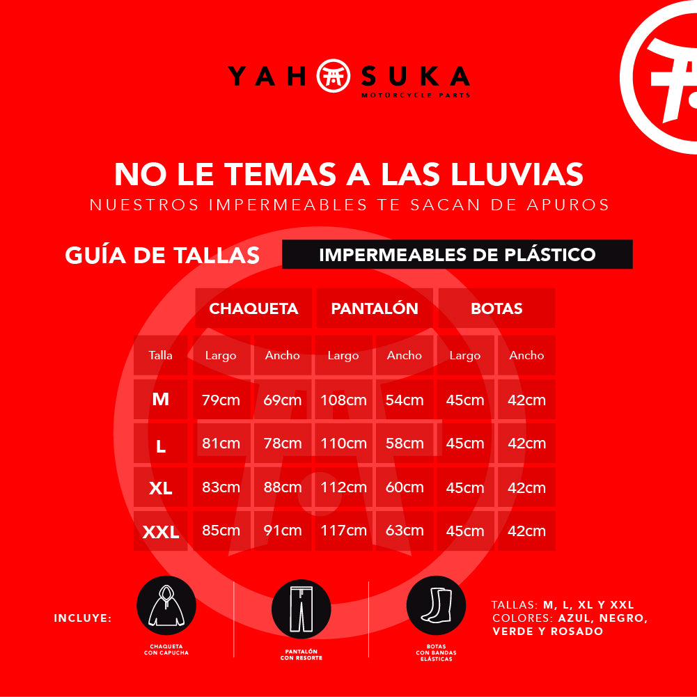 Impermeable plástico Rosado con reflectivo Yahosuka